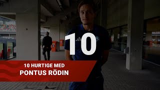 Pontus Rödin som golfspiller  10 Hurtige [upl. by Nnylyoj241]