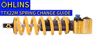 HOW TO OHLINS TTX22M COIL SPRING CHANGE GUIDE [upl. by Yereffej]