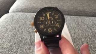 Nixon The 5130 Chrono Matte Black  Gold Review [upl. by Nannarb]