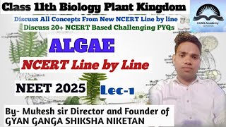 Class 11th Biology Plant Kingdom LEC1 Algae for Neet and board by Mukesh sir neet2025preparation [upl. by Hehre]