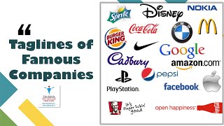 Tagline of Famous CompaniesBrands  General Awareness Slogans of Companies [upl. by Esihcoc]