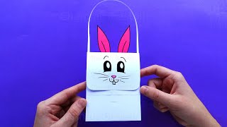 Basteln mit Papier Einfache amp Lustige Tasche selber machen Geschenk basteln Bastelideen 🐰 [upl. by Vada]