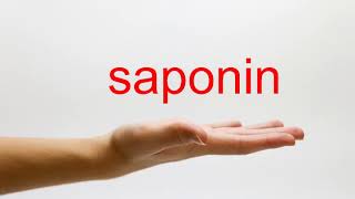 How to Pronounce saponin  American English [upl. by Ylil]