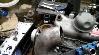 Cleaning out land Rover series 3 engine block [upl. by Nadler124]