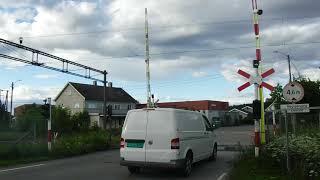 Nykirke Planovergang 3  1962024  Nykirke Railroad crossing 3 [upl. by Amein144]