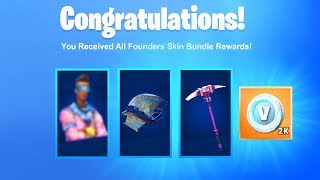 How To Unlock The NEW Founders Skin Bundle  FREE VBUCKS in Fortnite EXCLUSIVE FOUNDERS SKIN PACK [upl. by Enelra]