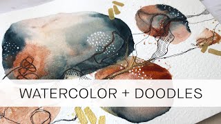 watercolor  doodles texture with sewing thread [upl. by Oivaf323]