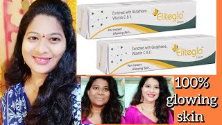 Eliteglo cream review in telugufor instant Glowing Skin [upl. by Occor]