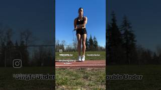 Single unders vs double unders shorts doubleunders jumpropetricks beginners [upl. by Lahcsap]