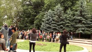 Siren and speech on Bulgarian national heroes day  Kyustendil 2 June 2014 [upl. by Ydnahs]