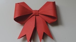 How To Make A Paper Bow  Ribbon  Full HD [upl. by Nylekoorb]