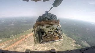 Humvee Airdrop From C17 [upl. by Eulalee]