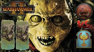 MASS GOBBO TIME Ft DOOMDIVERS  Greenskins vs Tomb Kings  Total War Warhammer 2 [upl. by Dabbs]