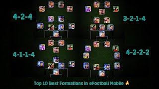 Top 10 Best Formations in eFootball 2024 Mobile 🔥 [upl. by Fay]