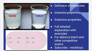 Intensive extensive properties thermodynamics telugu lecture [upl. by Zelle]