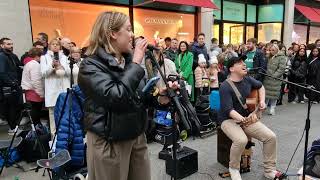 STREET performer BLEW the crowd away with his INCREDIBLE Voice  Shallow Lady Gaga  Allie Sherlock [upl. by Lauzon]