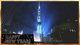 Feux dArtifice 🎆 du Nouvel An 2018 sur Burj Khalifa à Dubaï Emirats Arabes Unis [upl. by Dihahs]