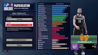 How To Make A Domantas Sabonis Type Build  NBA 2K24 [upl. by Trant]