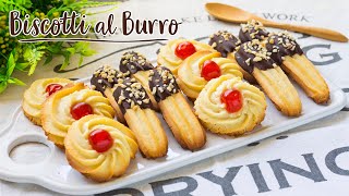 Biscotti Al Burro con Frolla Montata  Ricetta Facile Pasticcini da Tè  55Winston55 [upl. by Eniamej]