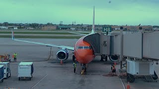 Sun Country Airlines Inaugural Flight KMSPKCVG B737800WL Full Flight Water Cannon Salute [upl. by Inglis802]