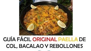 Como hacer la original PAELLA de COLIFLOR BACALAO y REVOLLONES [upl. by Silbahc669]