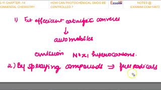 How can photochemical smog be controlled Class11 Chapter14CBSENCERT [upl. by Nymrak]