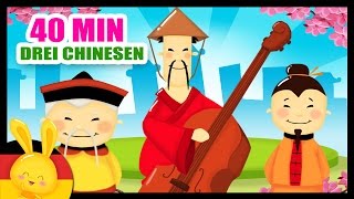 Drei Chinesen mit dem Kontrabass – 40 min lang schöne Kinderlieder zum mitsingen [upl. by Ihcehcu]