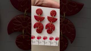 Paint Fill Polymer Clay Earrings  Polyclay  tutorial  Sculpey [upl. by Ahsets779]