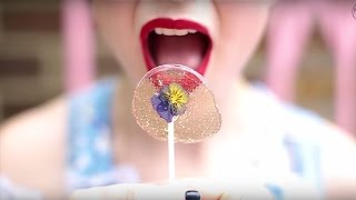 Meringue Girls Edible Flower Lollipops [upl. by Yrellav]