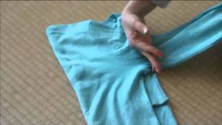 Fold long sleeved tshirts using The KonMari Method [upl. by Bentley]