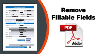 How to remove fillable fields in pdf using Adobe Acrobat Pro DC [upl. by Spalla]