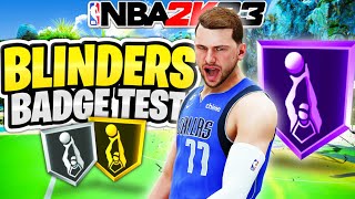 NBA 2K23 Blinders Shooting Badge  How to Green More Shots Contested [upl. by Elac]