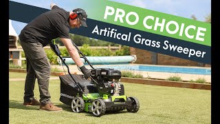 GreenSweep  Pro Series Artificial Grass Sweeper  The Landscapers Choice [upl. by Aleik]