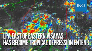 LPA east of Eastern Visayas has become tropical depression Enteng [upl. by Orian]