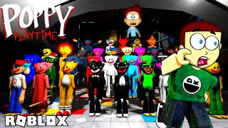 Too Many Huggy Wuggy Poppy Playtime in Roblox  Shiva and Kanzo Gameplay [upl. by Rochette]