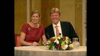 Verloving Prins van Oranje en MĂĄxima Zorreguieta persconferentie 2001 [upl. by Aihsi]