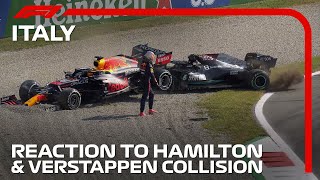 Hamilton Verstappen Horner And Wolff On The Collision  2021 Italian Grand Prix [upl. by De436]