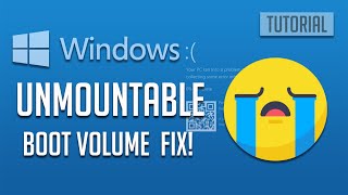 Windows 10 Unmountable Boot Volume FIX 2024 Tutorial [upl. by Harberd552]