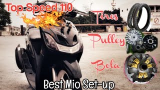 Best Mio Sporty Set upTiresBolaBolaPulleyTop speed 110 [upl. by Urial]