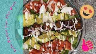 Tofu Bacon Recipe w Avocado Tomato Red Onion Salad [upl. by Clari826]