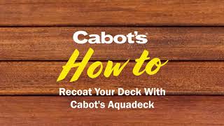 Cabots How to Recoat your Deck With Cabots Aquadeck [upl. by Enelez]