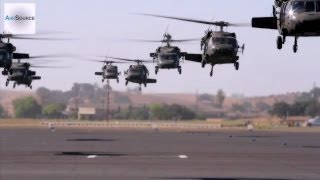 UH60 Black Hawk amp CH47 Chinook Takeoff In Massive Formation [upl. by Yliab]