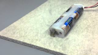 Four AA Batteries  Short circuit Danger [upl. by Akeryt]