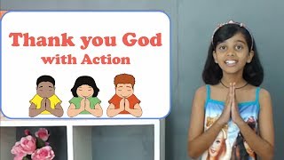 Thank you god Rhymes with Actions  Nursery Rhymes Songs with Lyrics [upl. by Yllib322]