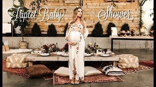 The most BEAUTIFUL TRIPLET BABY SHOWER  FLORAL BOHEMIAN THEME [upl. by Frasquito]