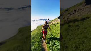 Mountain trails sportwomen running ing [upl. by Chemosh755]