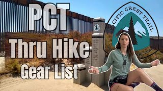 My PCT Thru Hike Gear List 2024 [upl. by Airla]