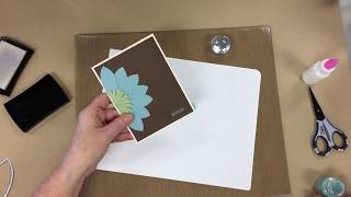 How to Make a Zen Lotus Flower Card  Sizzix [upl. by Meridel]