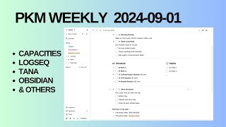 PKM Personal Knowledge Management Weekly Update 20240901 [upl. by Judi282]