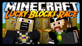 Minecraft LUCKY BLOCKS RACE w CavemanFilms [upl. by Say]